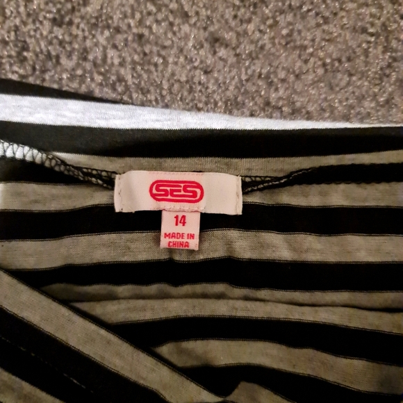 Blue grey striped maxi skirt - Picture 3 of 3